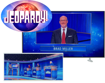 Brad Miller on Jeopardy! PBIRx's Director of Information Technology, Brad Miller, competes on Jeopardy!